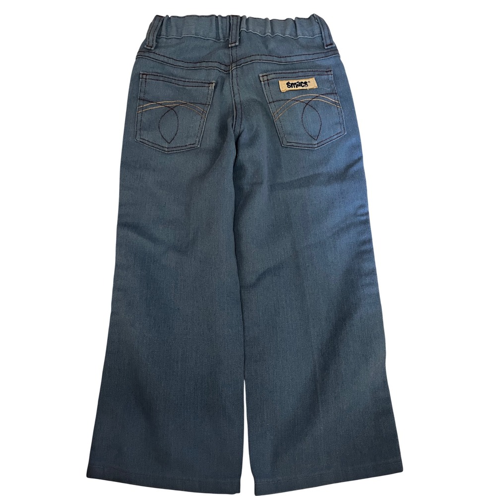 Vintage 70s Smacs Kids Denim Jeans Medium Wash Elastic Waist Straight Leg jeans